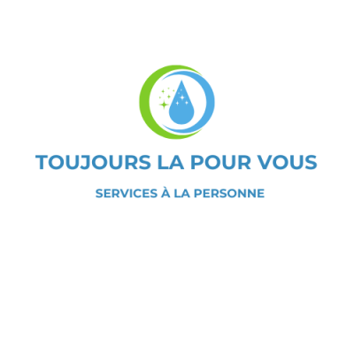 Blue and green simple cleaning services logo